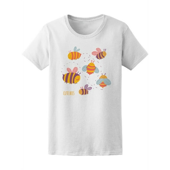 Cute Happy Bees Set T-Shirt Women -Image by Shutterstock, Female XX-Large