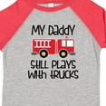 thumbnail image 4 of Inktastic Firefighter Daddy Plays with Trucks Boys or Girls Toddler T-Shirt, 4 of 5