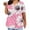 Pink, variant on Lumivie Summer Tops For Women 2025 V Neck Vneck Tshirts Shirts For Women Extra Long Blouses For Women Dressy Casual Short Sleeve Womens T Shirts Loose Fit Graphic Pack