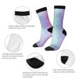 thumbnail image 3 of Pofeuu Beautiful Glitter Print Crew Socks, Adult Running Hiking Socks for Youth and Adult, 3 of 6