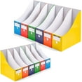 thumbnail image 1 of Magazine File Holder, Folder Holder, Magazine Organizer, Book Bins, Set of 5, Multi-Color, 1 of 8