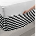 thumbnail image 2 of Chevron Bed Skirt, Zig Zags in Black and White Sharp Arrow Inspired Classic Retro Tile Monochrome, Elastic Bedskirt Dust Ruffle Wrap Around for Bedding Decor, 4 Sizes, Black White, by Ambesonne, 2 of 2