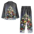 thumbnail image 4 of Ladies' Christmas Printed Casual Home Set: Long Sleeved Top & Long Pants, Black, Size L, 4 of 5