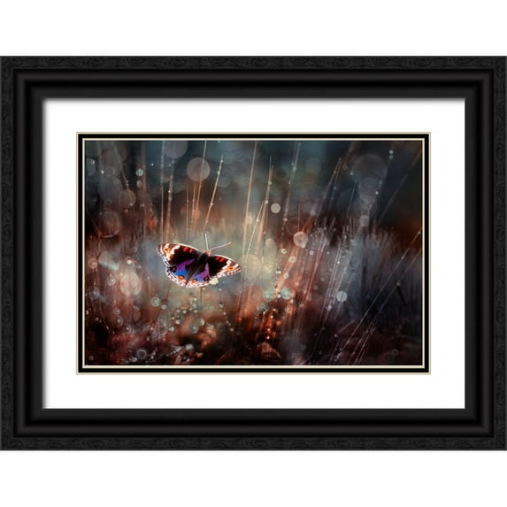 Juniawan, Rooswandy 24x17 Black Ornate Wood Framed with Double Matting Museum Art Print Titled - traped