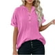 thumbnail image 3 of Manga larga blanca,Conjunto de top y pantalón corto de manga corta holgado e informal para mujer, 100 % poliéster, cuello en V, ideal para el hogar, sopatenor, 3 of 9