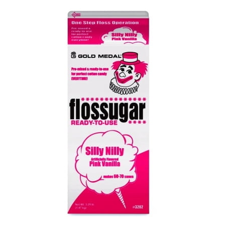 Dana Market - Cotton Candy Flossugar Silly Nilly (Pink Vanilla Flavor) - 1/2 Gallon Cartons - 3.25 lbs.
