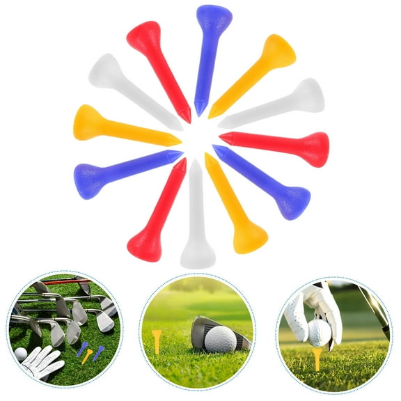 FRCOLOR  100 Pcs Golf Plastic Tees Accessories for Men Colored with Markings Small