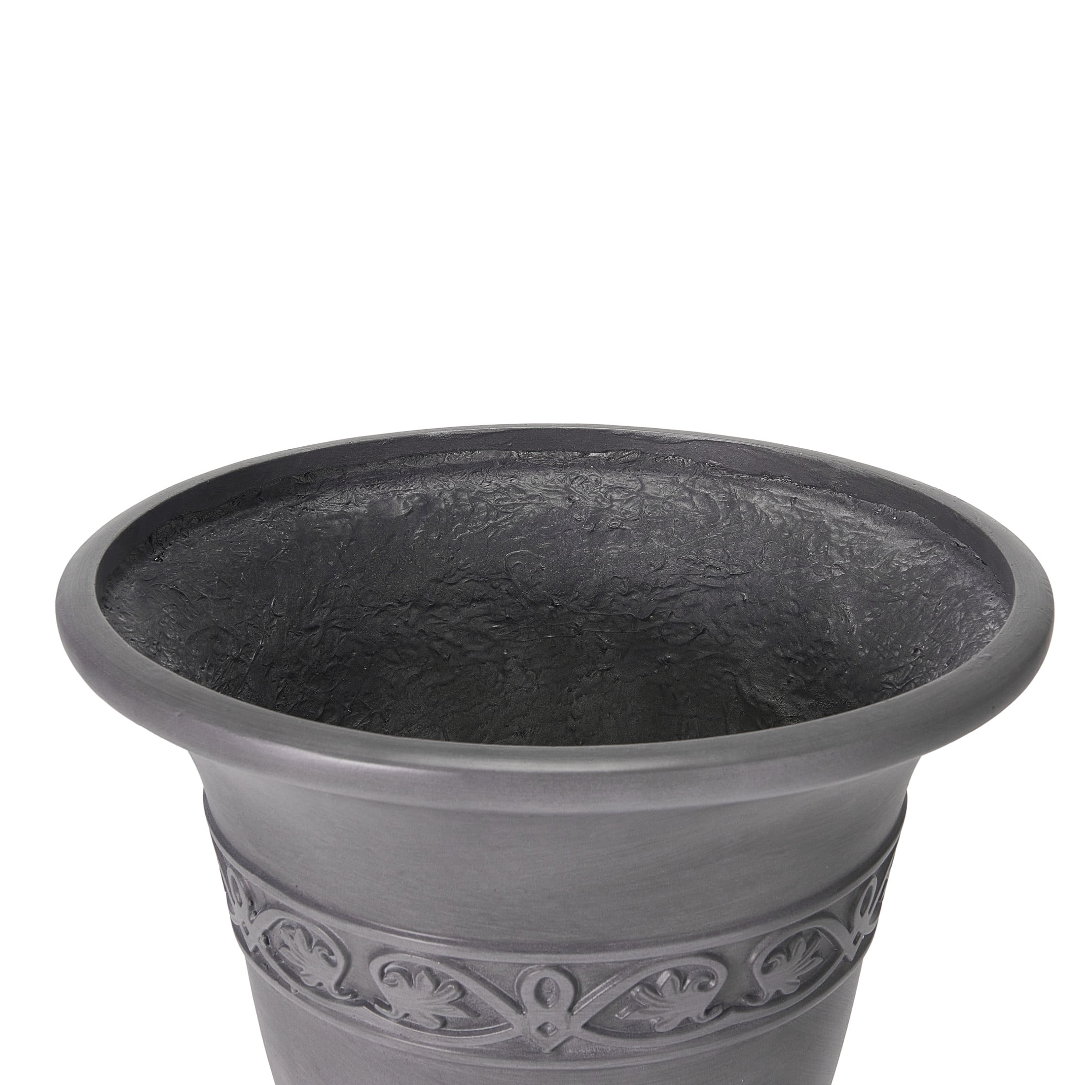 Christopher Knight Home 20.47"H Classic Outdoor MGO Planter with Drainage Hole, Light Gray