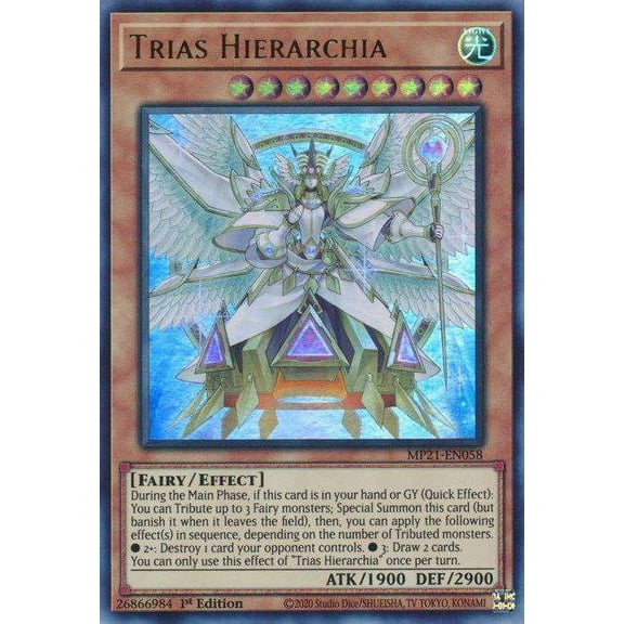 YuGiOh 2021 Tin of Ancient Battles Ultra Rare Trias Hierarchia MP21-EN058
