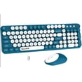 thumbnail image 1 of Teclado y ratón inalámbricos Globalsades Retro Typewriter Blue, 1 of 7
