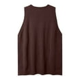 thumbnail image 5 of YMNXA Women'S Sweater Vest Sleeveless V Neck Solid Color Fashion Comfortable Knitwear Pullover Top For Casual Daily Wear Brick Red L, 5 of 5