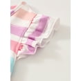 thumbnail image 6 of Fdqin Girls Dresses 3Pcs Floral Print Flutter Sleeve Swing Sundress Sleeveless Cute Summer Midi Dresses Casual Kids A-line Dress Purple Colorful Pink 9-10 Years, 6 of 7