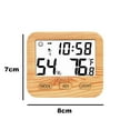thumbnail image 2 of Termómetro de ambiente con indicador higrómetro con reloj incorporado y visualización de la hora para el hogar y la oficina, 2 of 5