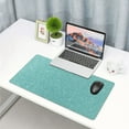 thumbnail image 5 of Bingfone Teal Green Glitter Large Gaming Mouse Pad,Extended Desk Mousepad with Stitched Edges,Non-Slip Base,Water Resist Keyboard Pad for Gamer, Office & Home, 29.5 x 16 in, 5 of 6