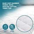 thumbnail image 4 of Pack And Play Mattress Protector  39"x27" Waterproof Playard N Mini Cover Soft Viscose Made From With Quilted Terry Cotton Top Noiseless White Fitted Sheet Style, 4 of 6