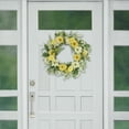 thumbnail image 2 of CC Christmas Decor Chrysanthemum and Daisy Spring Floral Wreath - 24” - Yellow and White, 2 of 3
