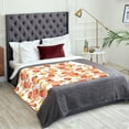 thumbnail image 4 of Peach Throw Blanket Super Soft Warm Bed Blankets for Couch Bedroom Sofa Office Car, All Season Cozy Flannel Plush Blanket for Girls Boys Adults, 60 X 50 Inch, 4 of 6