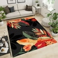 thumbnail image 2 of Nordic Style Area Rug, Abstract Tropical Theme Plant Leaves Floor Carpet, Non-shedding Foldable Non Slip Rug for Bedroom Living Room Hallways Office Home Decor Mats 4ft x 6ft, 2 of 6