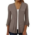 thumbnail image 2 of Patlollav Womens Button Cardigan Puff Sleeve Loose Cover Up Blouse Tops on Ladies, 2 of 7