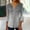 Gray#1, variant on Womens Clothes Plus Size,Sweatshirts for Women Oversized,Women's V-Neck Casual Trumpet 3/4 Sleeve Printed Buttoned Basic Ruched Corset Tunic Tops Pleated T-shirts Blouses Blue XXL