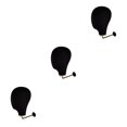 thumbnail image 1 of Redempat Cowboy Hat Rack Wall Mounted Fashionable Mannequin Head Wig Holder Hat Display Stand Black 3PCS, 1 of 1