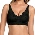 thumbnail image 2 of Zylarhe Bras for Women, Women’s Front Closure Push Up Lifting Seamless Shaping Back Smoothing Bra Wireless Women Bras plus Size Front Hook Black XXXXL, 2 of 8