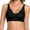 Black, variant on Women Wireless Front Snap Closure Bra, Floral Embossed Seamless Back Smoothing Comfort Everyday Support Lounge Bra Beige XL
