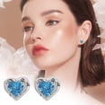 thumbnail image 2 of Clous d'Oreilles pour Femmes en Argent Sterling Amour Clous d'Oreilles Os Design Couleur Zircon Doux Cool Clous d'Oreilles Boucles d'Oreilles, 2 of 9