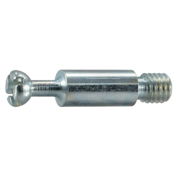 6mm-1.0 x 7mm x 32mm Zinc Machine Screw Connector Dowels (8 pcs.)
