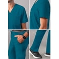 thumbnail image 4 of Adar Addition Go-Basic Scrub Set For Men - Classic V-Neck Scrub Top & Cargo Scrub Pants - A9300 - Caribbean Blue - S, 4 of 7