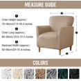thumbnail image 3 of TOPCHANCES Stretch Velvet Armchair Slipcover, Anti Slip Chair Covers for Living Room, Camel, 3 of 5