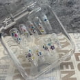 thumbnail image 4 of Press on nails fake Pure handmade nail wear ice through frost white butterfly handmade nail wear nail patch nail art finished product wholesale, 4 of 9