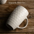 thumbnail image 6 of AmorArc Extra Large Coffee Mugs Set of 6, 20oz Ceramic Tall Coffee Mugs Set with Textured Geometric Patterns for Coffee/Tea/Beer/Hot Cocoa, Dishwasher & Microwave Safe,Beige, 6 of 8
