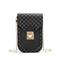 thumbnail image 5 of Geometric Pattern Phone Bag, Women's Fashion Flap Chain Shoulder Bag, Stylish Faux Leather Crossbody Bag, 5 of 5