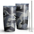 thumbnail image 2 of Camouflage 20oz Coffee Tavel Tumblers, Stainless Steel Mobile Tumbler, Vacuum Insulated Coffee Mug with Lid, Spill-Proof Travel Cup for Hot & Cold Drinks, 2 of 6