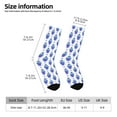 thumbnail image 2 of KLL Winter Snowflake Skiing Skull Print Cool Socks Men's Women's Crew Socks Funny Crazy Novelty Stockings, 2 of 6