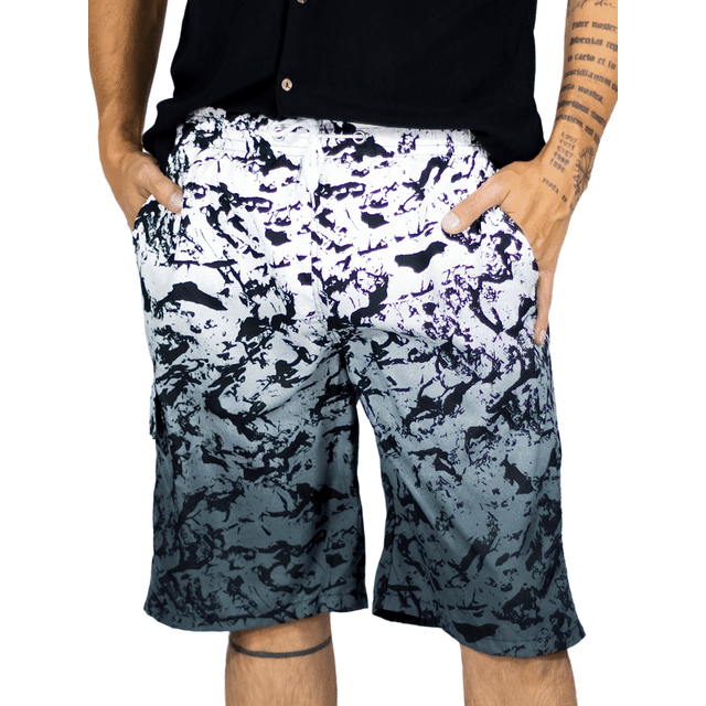 Short Playa y Alberca Hombre Estampado Traje Baño con Forro