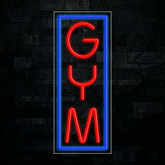 GYM LED Neon Sign 12"L x 30"H #31567