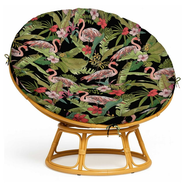 Replacement Papasan Cushion Cover 55 Inch - Waterproof, Tear-Resistant & Stylish - Fits Large Papasan Chair - Tropical Pattern