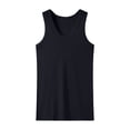 thumbnail image 5 of Axiiglly Big and Tall Cotton Tank Tops for Men Athletic Mulcle Gym Sleeveless Tee Shirts Solid Color Work Out Summer Holiday Loose Fit Tank Tops S-5XL, 5 of 9