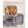 thumbnail image 4 of FEANDREA 56.3 Inches Cat Tree Tower, Scratching Post Plush Perches Hammock Condo, Light Gray, 4 of 9