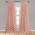 thumbnail image 5 of Ambesonne Tomato Curtains, Simplistic Vegetables Art, Pair of 28"x95", Dark Salmon Green Brown, 5 of 5