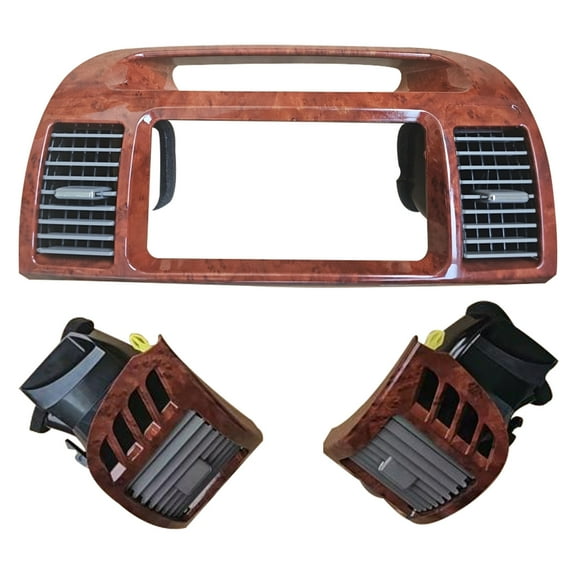 Car Air Conditioning Outlet Panel Assembly for Toyota Camry 2003-2007 Walnut Conditioning Vents Trim