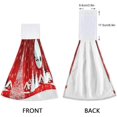thumbnail image 4 of SKYSONIC 2 PCS Christmas Red Tree Snow Hand Towels with Hanging Loop for Bathroom and Kitchen, Hanging Band Towel - Winter New Year Holiday Kitchen Dish Cloth and Bathroom Hand Towels Set , 12"x17", 4 of 6