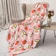 thumbnail image 3 of Rateoe Floral Mugs And Strawberries Pattern Flannel Throw Blanket, Ultra-soft Blanket for Bed, Couch, Car, Hypoallergenic Anti-pilling blanket-40"x30"(Vertical), 3 of 6