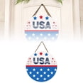 thumbnail image 2 of ILJNDTGBE 30x30cm Independence Day Wooden Door Happy July Hanging Independence Day Theme Door Hanging Garden Decoration Unique Outdoor Hanging Sign Large Wreath with Lights Mason Jar Sconces, 2 of 5