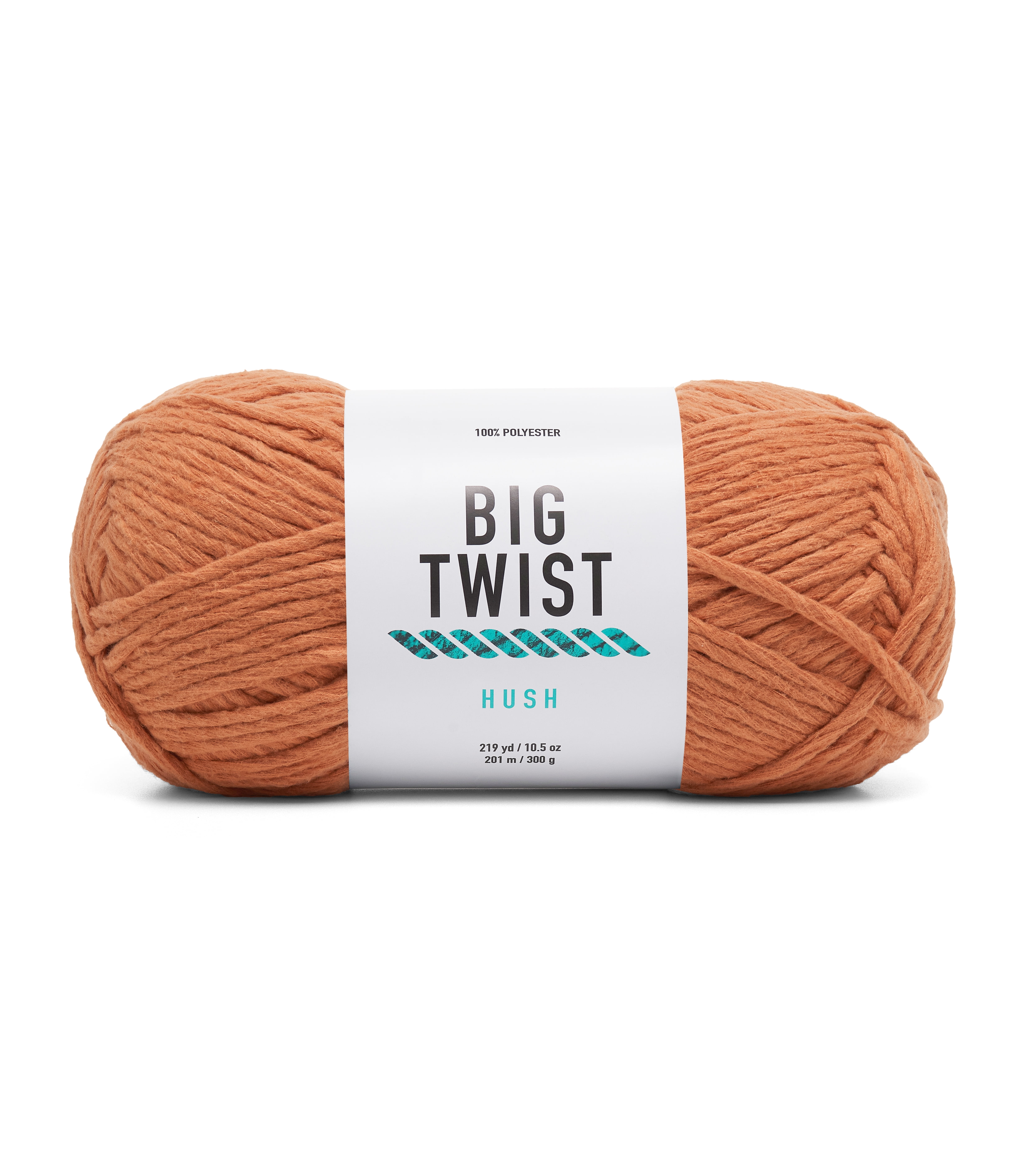 Big Twist Hush 4 Pack Bulky Polyester Yarn, Taupe, 219 yd, 10.5 oz