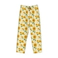 thumbnail image 2 of Haiem Yellow White Plaid Sunflower Men's Pajama Pants Ultra Lightweight Pjs Bottoms Sleepwear Bottom Pants With Pocket Drawstring-X-Large, 2 of 7