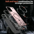 thumbnail image 2 of Compatible with Motorola Moto G Power 5G 2025 Case, Hybrid Slim Phone Cases Fit for Moto G Power 5G 2025, Compatible with MagSafe Magnetic Ring Stand Rugged Case, Shockproof Protective, Rosegold, 2 of 6