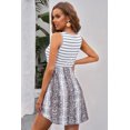 thumbnail image 1 of ABPHQTO Vestido de tirantes de pitón a rayas con bolsillos para mujer, 1 of 5